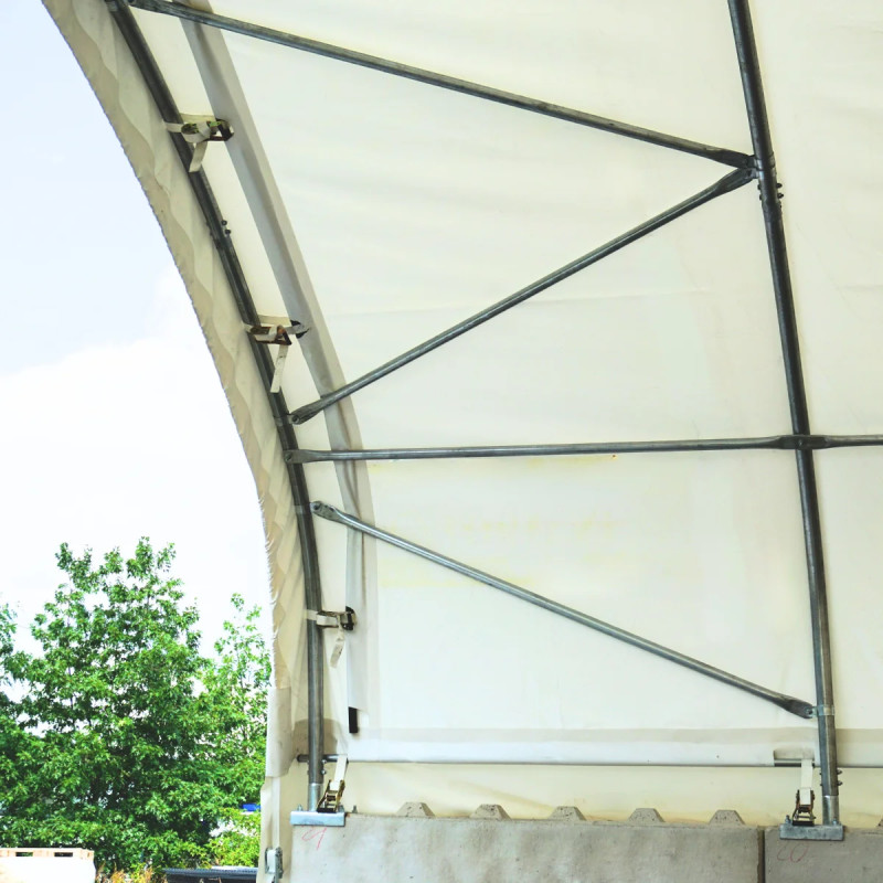 Überdachungen für Betonboxen mit Giebelwand BC2640 8x12m + GSC26HT