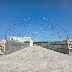 Concrete bay canopies with gable wall BC2640 8x12m + GSC26FT Concrete bay canopies with gable wall BC2640 8x12m + GSC26FT
