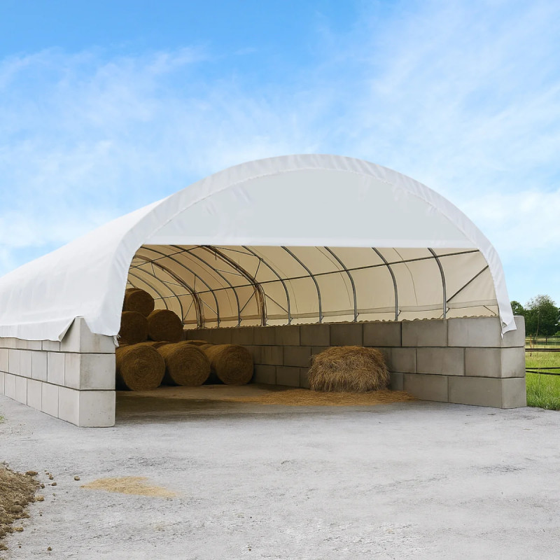 Zadaszenie boksów betonowych ze ścianami szczytowymi BC2620 8x6m + GSC26HT- zestaw