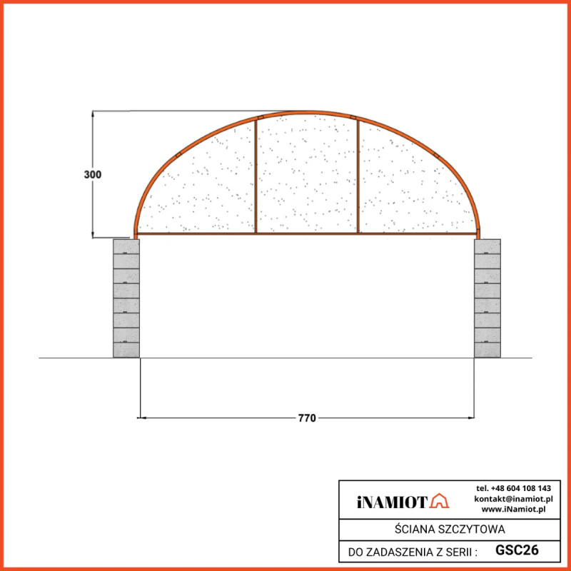 8x6m lådtak BC2620 +HT med halv gavelvägg