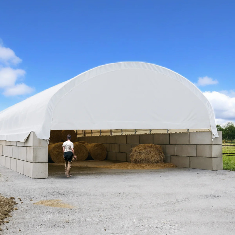 8x6m toit en caisson BC2620 +HT avec demi-mur à pignon
