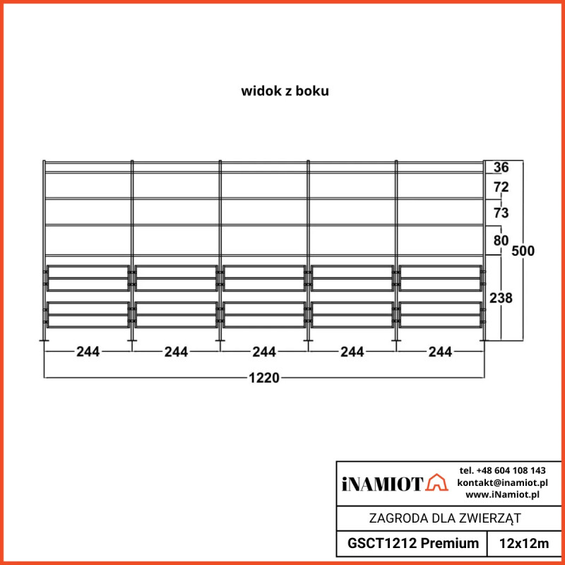 Hayvan muhafazası 12x12 m GSCT4040 Premium