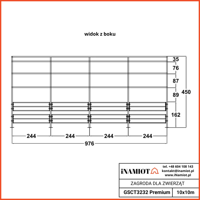Tendas para gado 10x10 m GSCT3232 Premium