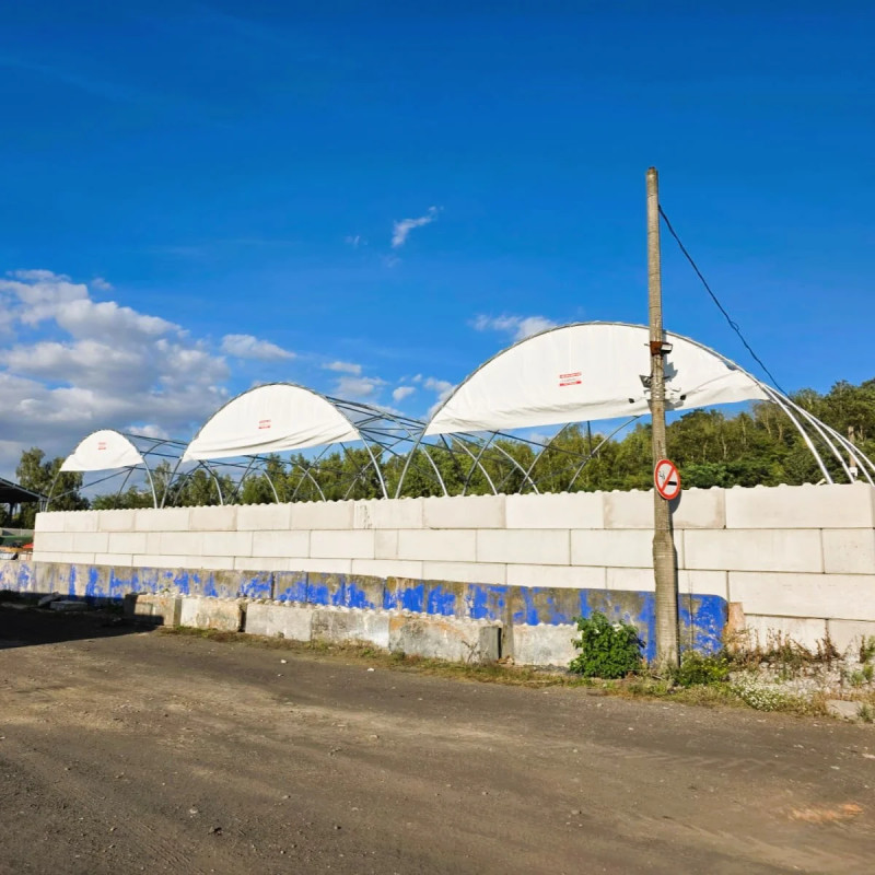 Perete cu jumătate de fronton pentru copertină container Premium 8 m GSC26HT