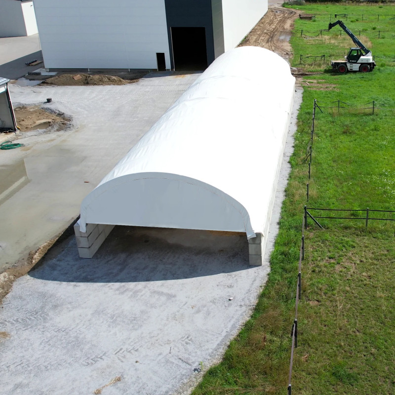 Pevná štítová stěna pro 8m stříšku kontejneru Premium GSC26FT