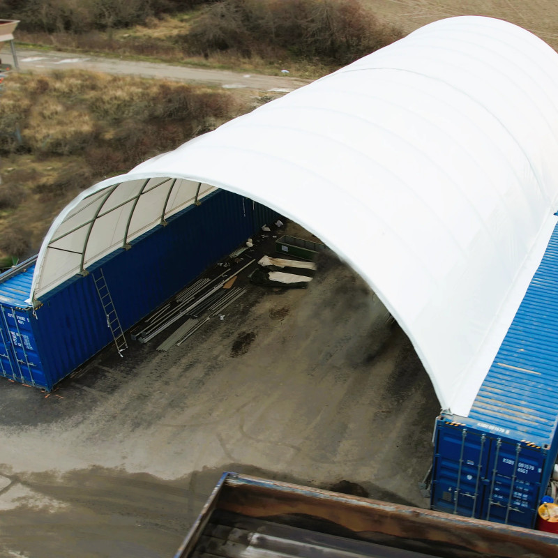 Abrigos para contentores GSC4020 Premium 12x6 m