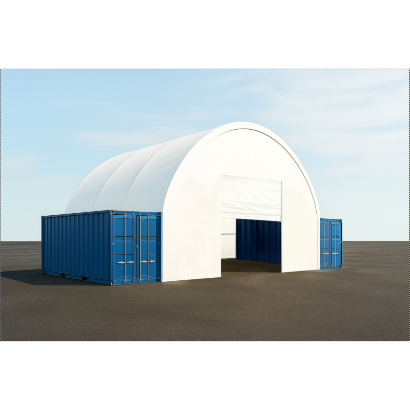 Front wall for container shelters with double truss frame 14.92 m GSC46SF
