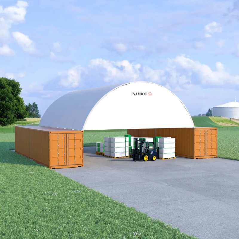 copy of Massieve gevel voor Premium 10 m containerluifel GSC33FT