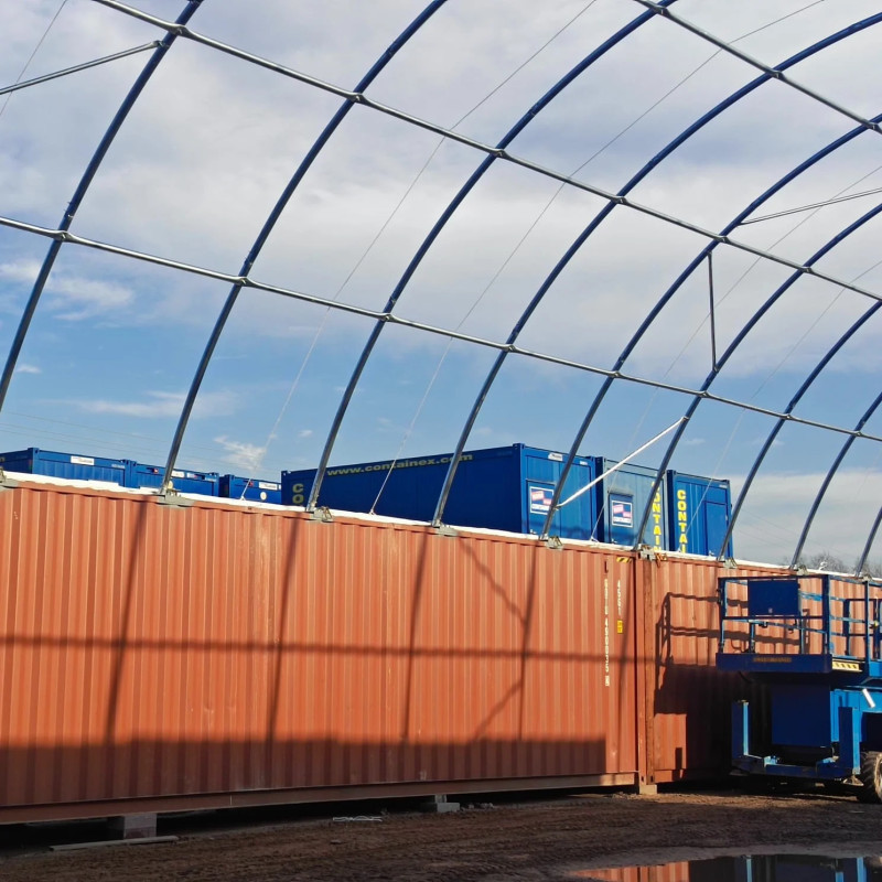 Stříška pro přepravní kontejnery GSC4040 Premium 12x12 m