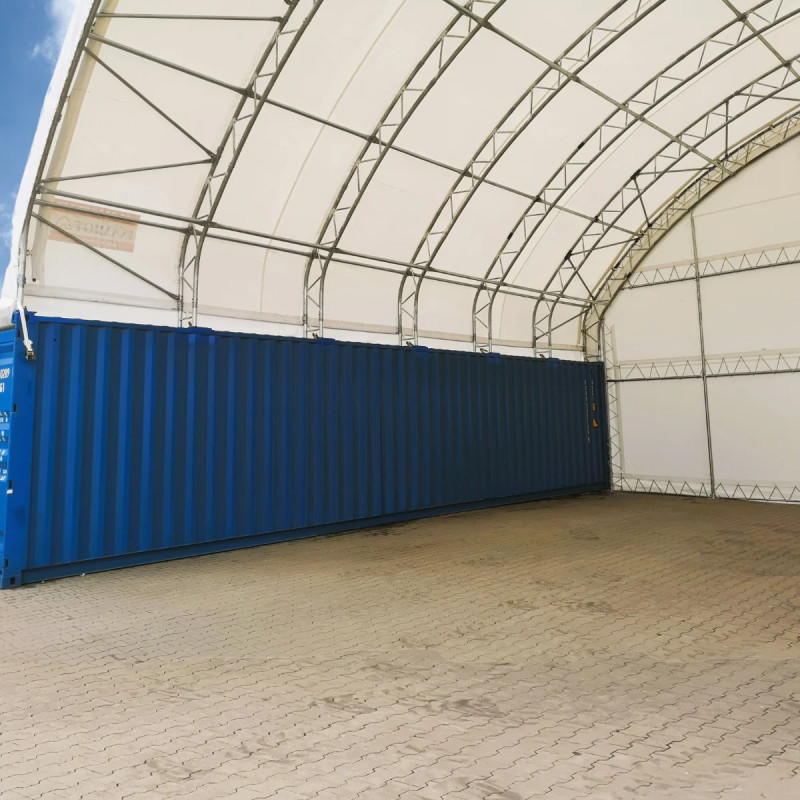 Zadaszenie kontenerowe podwójna rama GSC4660C 14,92×18,30 m