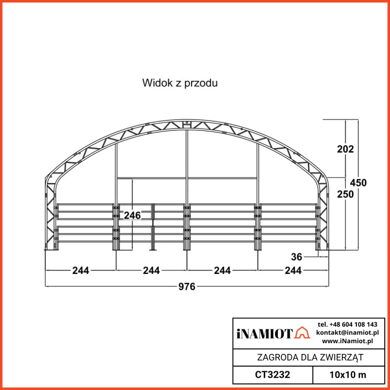 Вольер для животных 10x10 м CT3232