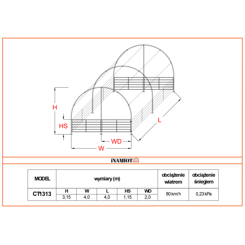 Laidunteltta 4×4 m – CT1313
