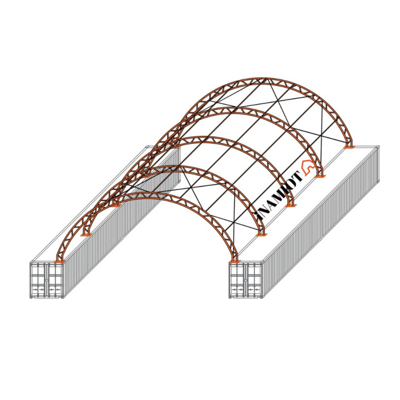 Containeroverkappingen dubbel frame 12x12 m C4040S