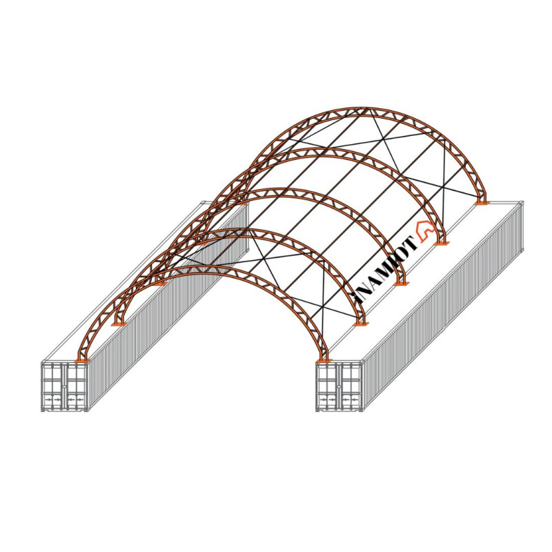 Zadaszenie kontenerowe podwójna rama 12x12 m C4040S