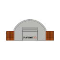 Frontwand für eine 6 m breite Containerüberdachung C20F
 Farbe-Weiß