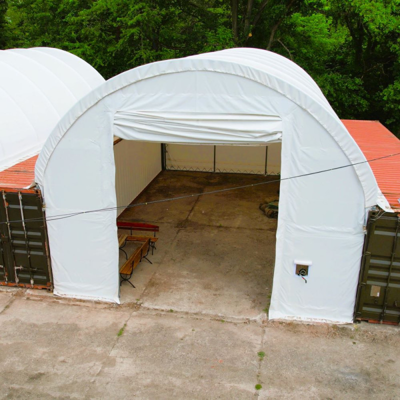 Front wall for 8 m container shelters C26F