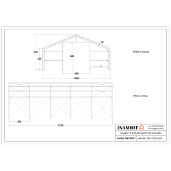Namiot magazynowy 10x15.25 m GS335017