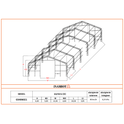 Namiot magazynowy 12.2 x 18.3 m GS406021Hale i Namioty magazynowe