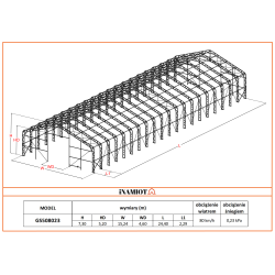 Namiot magazynowy 15.24 x 25.0  m GS508220Hale i Namioty magazynowe Namiot magazynowy 15.24 x 25.0  m GS508220Hale i Namioty magazynowe