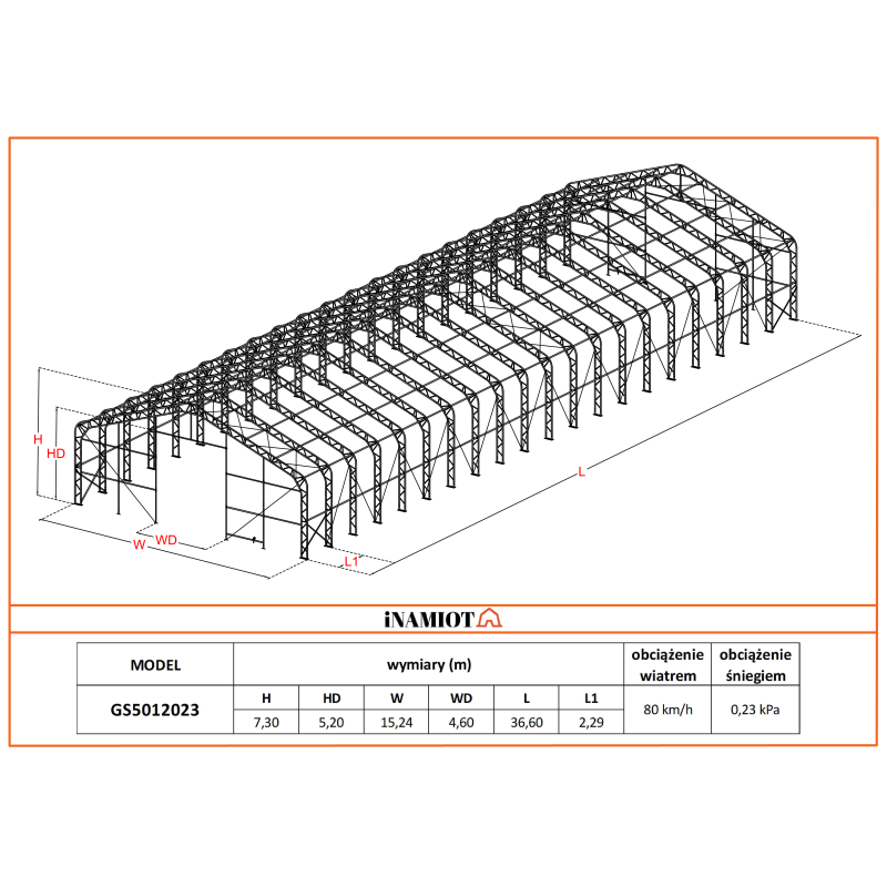 Carpa almacén 15 x 35 m GS5011520