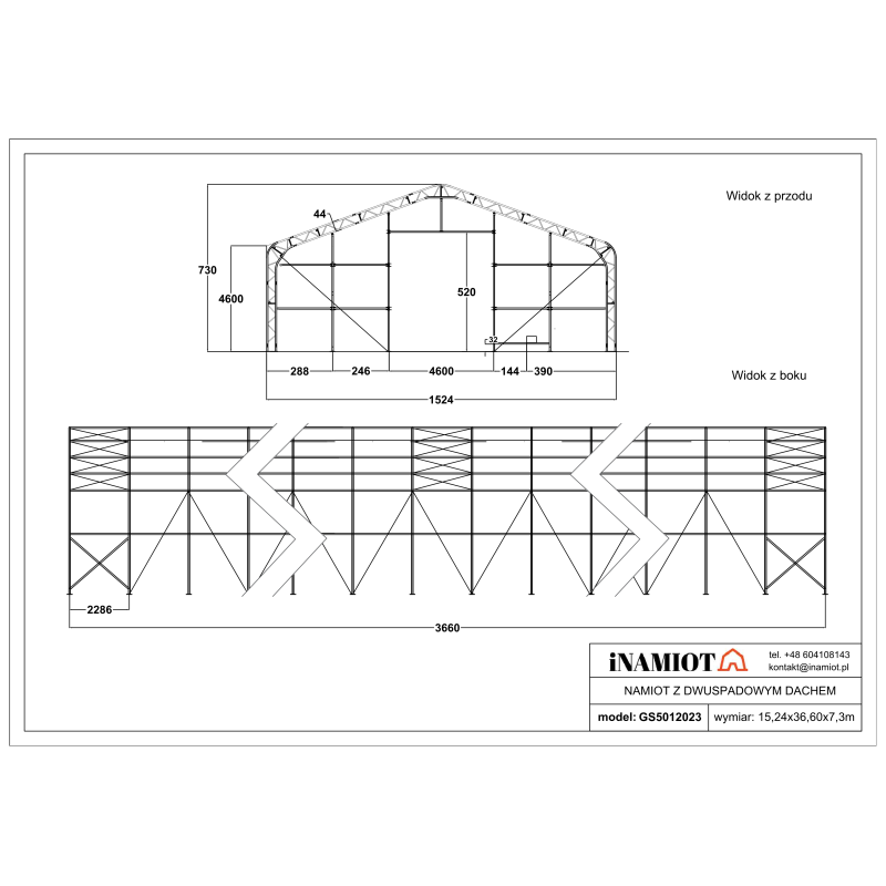 Tenda di stoccaggio 15 x 35 m GS5011520