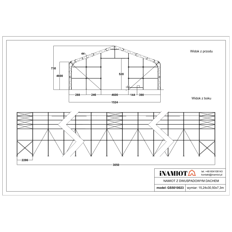 Cort de depozitare 15,24 x 30,50 m GS5010020