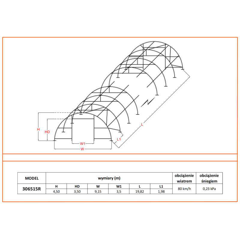 Carpas agrícolas 306515R 9,15×20 m
