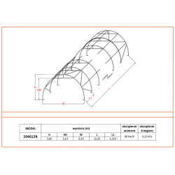 Kmetijski šotor 6×15 m 205012P