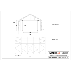 Namiot magazynowy hangar rolniczy 10x12.5  m GS334123H