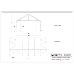 Namiot magazynowy hangar rolniczy 10x15.0  m GS334923H