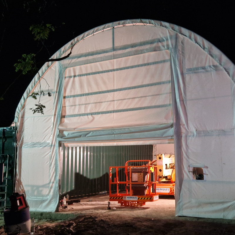 Front wall for 9 m container shelters C30FQH