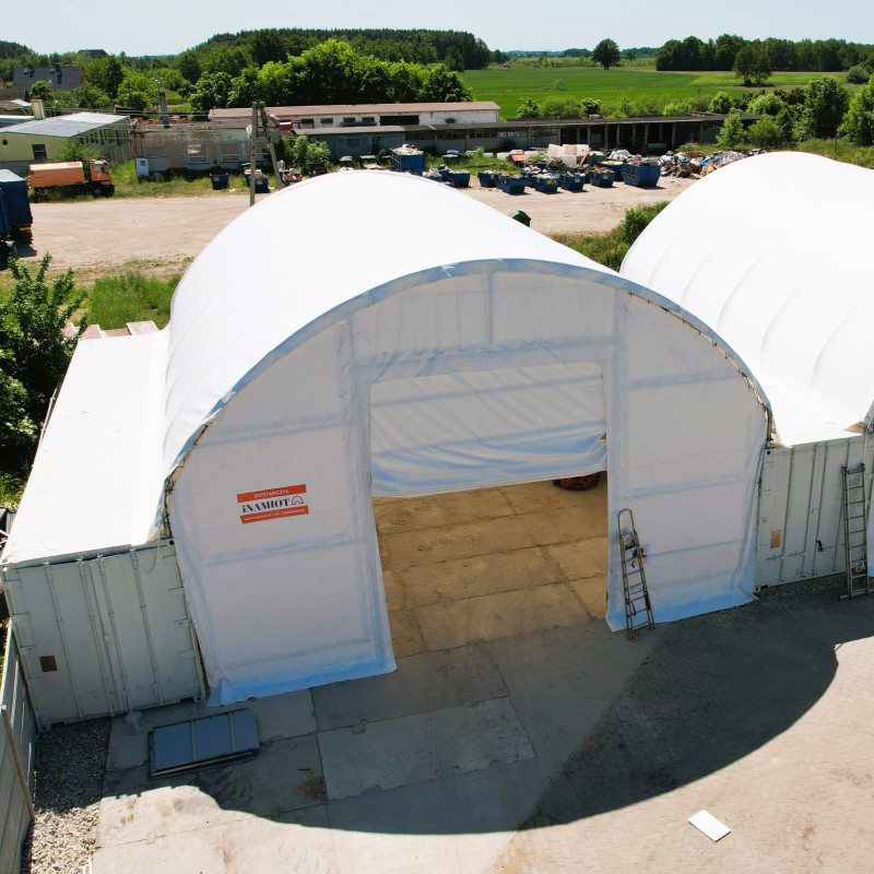 Front wall for 12 m container shelters C40F