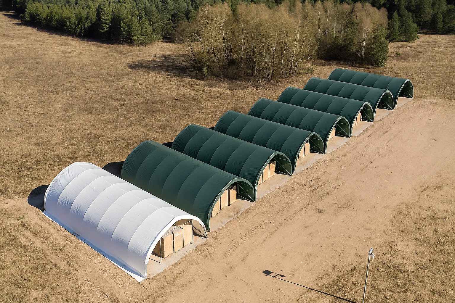 Montaż hal łukowych 10x20 m