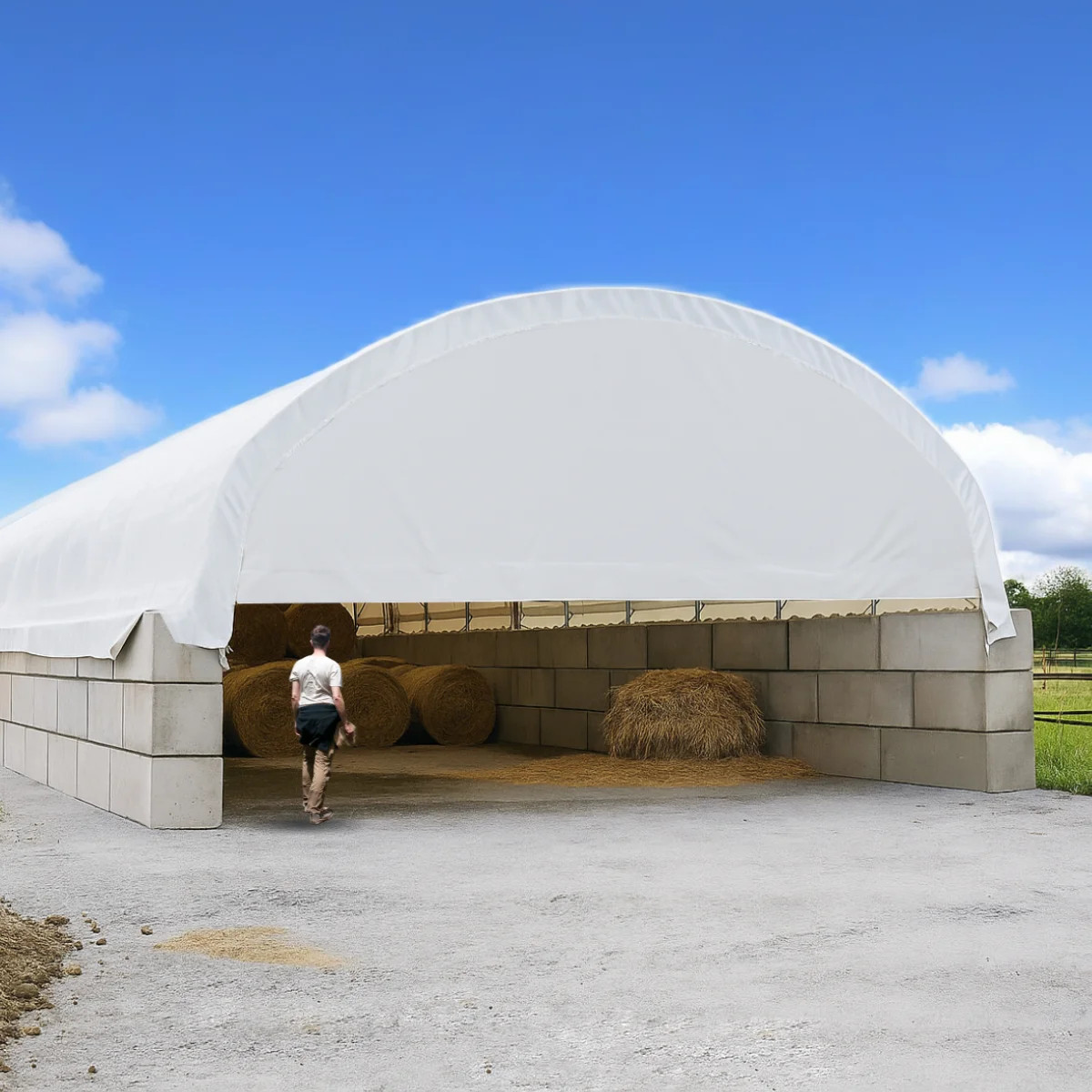Ściana szczytowa pełna do zadaszenia kontenerowego  12 m C40FT